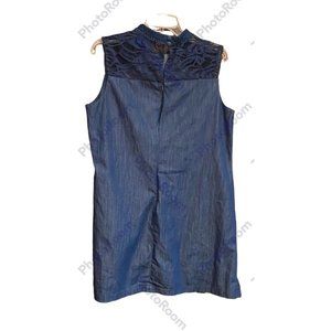 AB Studio Women’s Size 16 Dress Denim And Blue Lace